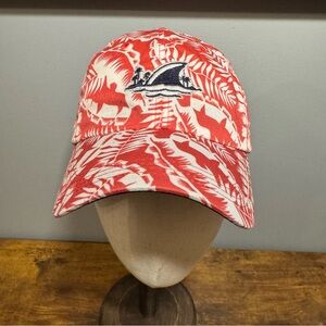 LandShark Margaritaville Tropical Strapback Hat Red White Ahead Cap